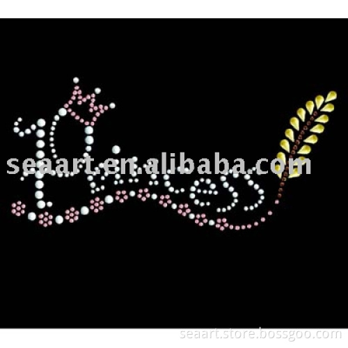 princess rhinestone transfer